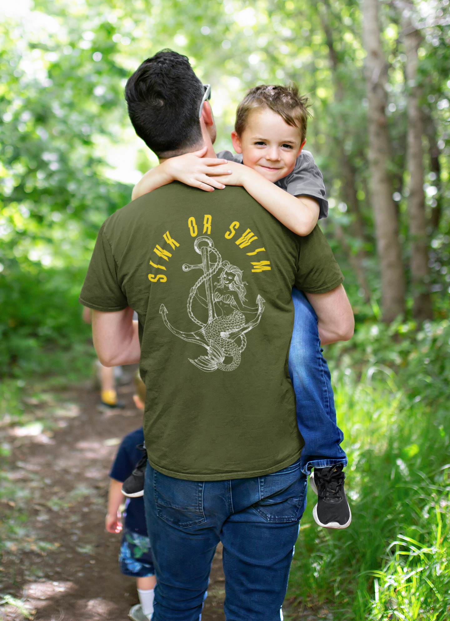 Dad With Sink or Swim Tshirt